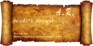 Aczél Roland névjegykártya