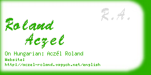 roland aczel business card
