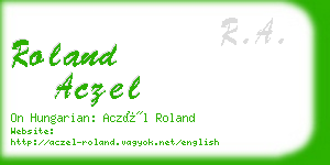 roland aczel business card